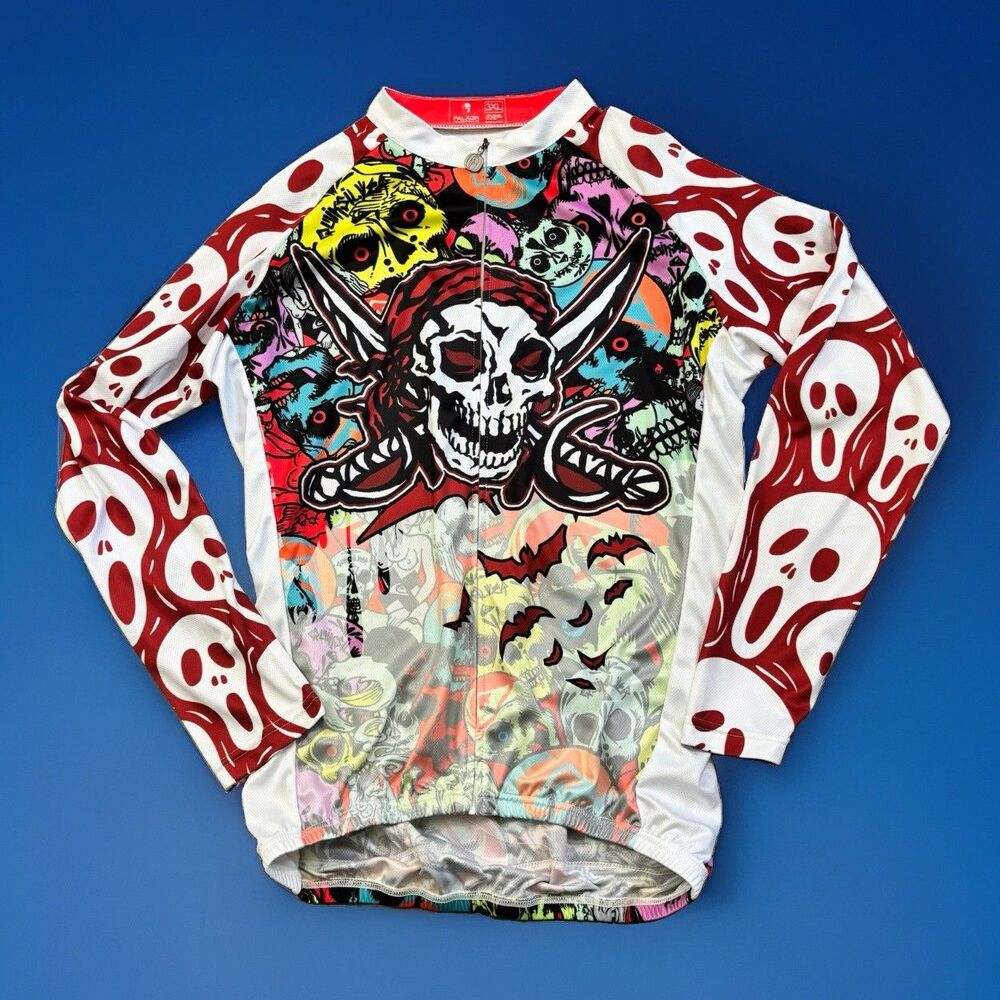 Paladin Cycling Bicycle Jersey Shirt Men's Size 3XL Long Sleeve Horror Halloween